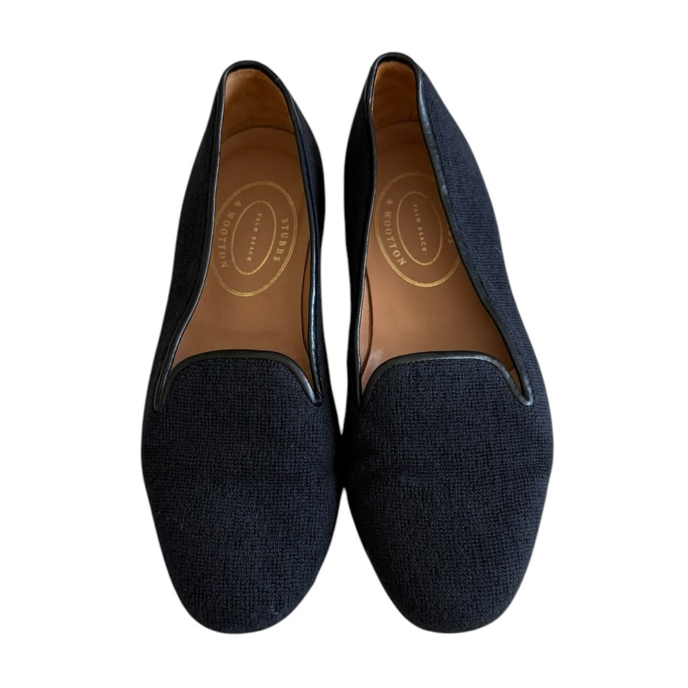 Stubbs & Wootton navy needlepoint loafers